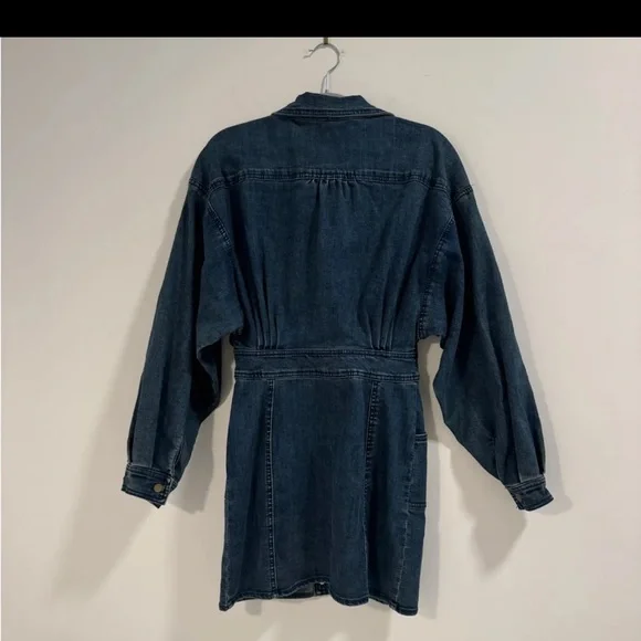 Free People Bo Dress Marine Indigo Denim - Picture 3 of 7